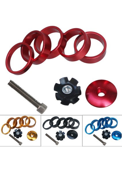 Koyu Gri Tarzı Mtb Bisiklet Üst Boru Kapak Vida Yönlendirici Spacer Kapağı Çatal Halka Ön Spacerlar Inç Bisiklet Gidon Yıkayıcı Üst Kapağı Yönlendirici Yıldız Somun (Yurt Dışından) fırsatları