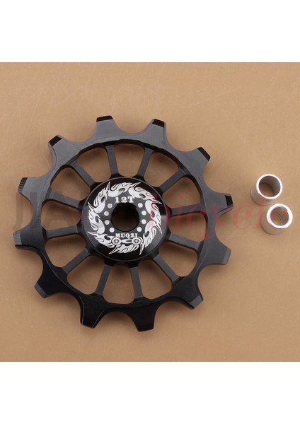 Siyah Stil Muqzı Bisiklet 12T Seramik Rulman Kılavuz Kasnak Bisiklet Arka Vites Pozitif ve Negatif Diş Seramik Kılavuz Kasnak Tekerleği (Yurt Dışından)