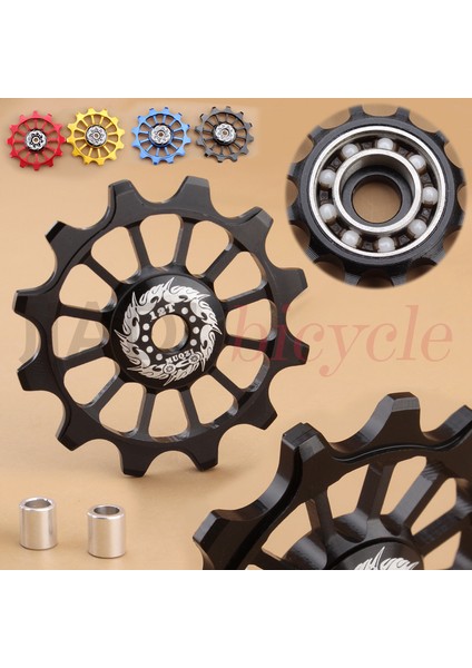 Siyah Stil Muqzı Bisiklet 12T Seramik Rulman Kılavuz Kasnak Bisiklet Arka Vites Pozitif ve Negatif Diş Seramik Kılavuz Kasnak Tekerleği (Yurt Dışından) fiyatları