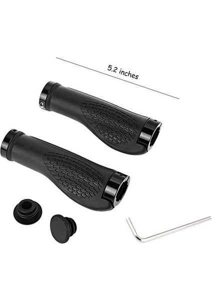 Mavi Bir Stil Kaymaz Kauçuk Bisiklet Tutacakları Dağ Bisikleti Kilitli Bisiklet Sap Tutacakları 2~2.5cm Mtb Yol Bisikleti Kaymaz Tutacakları (Yurt Dışından)