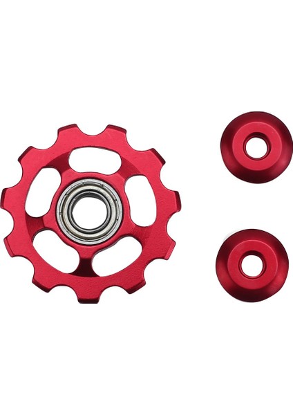 11T-KIRMIZI Stili 11T Alüminyum Alaşım Mtb Bisiklet Arka Aktarıcı Makaralı Jockey Yol Bisikleti Kılavuzu Rulosu Gerilim Ayarı Parça Bisiklet Aksesuarı (Yurt Dışından)