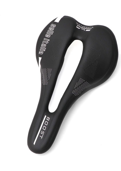 Siyah Stil Selle Italia Ultra-Hafif Dağ Bisikleti Koltuğu Triatlon Yarışı Bisiklet Koltuğu Hollow Nefes Alabilen Bisiklet Koltuk Yastığı Geniş (Yurt Dışından)