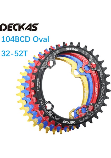 Siyah Stil 38T Deckas Bisiklet Zinciri Oval 104BCD Dişli Mtb Yol Bisikleti Dağ Zinciri 104 Bcd (Yurt Dışından) fiyatları