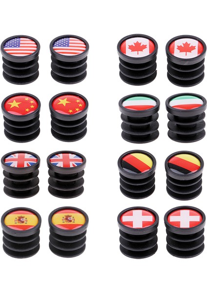 Isviçre 22MM Tarzı Mtb Dağ Yol Bisikleti Için 1 Çift Bisiklet Ulusal Bayrak Direksiyon Uç Tapaları (Yurt Dışından) fiyatları