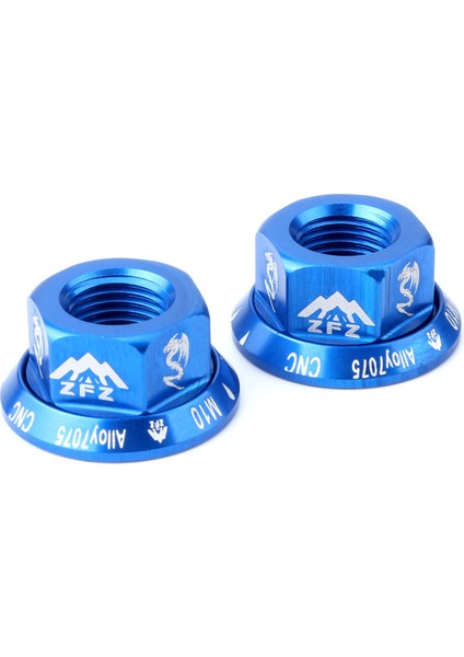 Mavi Stil Muqzı Bisiklet M10 Göbek Somun Alüminyum Alaşım Civata Flanş Ön Tekerlek Arka Tekerlek Vidalı Kapağı Mtb Yol Katlanır Sabit Vites Bisiklet (Yurt Dışından)