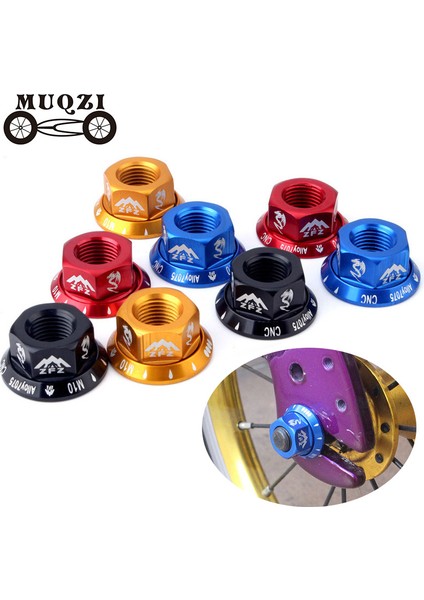 Mavi Stil Muqzı Bisiklet M10 Göbek Somun Alüminyum Alaşım Civata Flanş Ön Tekerlek Arka Tekerlek Vidalı Kapağı Mtb Yol Katlanır Sabit Vites Bisiklet (Yurt Dışından) fiyatları