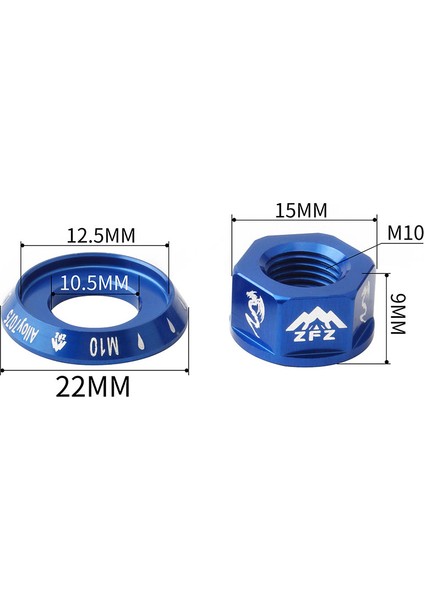 Mavi Stil Muqzı Bisiklet M10 Göbek Somun Alüminyum Alaşım Civata Flanş Ön Tekerlek Arka Tekerlek Vidalı Kapağı Mtb Yol Katlanır Sabit Vites Bisiklet (Yurt Dışından) indirimleri