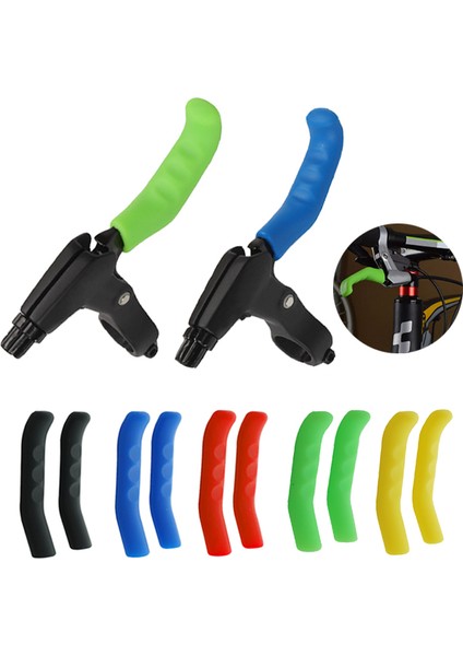 Yeşil Stil 2 Adet Evrensel Silikon Jel Fren Kolu Kılıfı Bisiklet Bisiklet Koruma Kapağı Koruyucu Kılıf Sabit Dişli Dağ Yol (Yurt Dışından) fiyatları