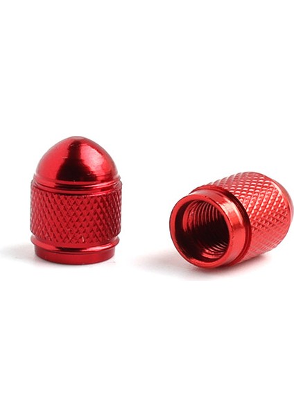 2 Adet Kırmızı Stil Alüminyum Bisiklet Lastik Valf Toz Geçirmez Bisiklet Valf Başlığı Kapağı Renkler Mtb Yol Dağ Iç Lastik Valf Kapağı Yedek Aksesuar (Yurt Dışından)