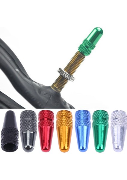 Altın Tarzı 5 Adet Alüminyum Alaşım Bisiklet Presta Valf Kapakları Bisiklet Aksesuarı Yüksek Basınçlı Tırnaklı Lastik Valf Toz Kapağı Bisiklet Aksesuarları Için (Yurt Dışından) fiyatları