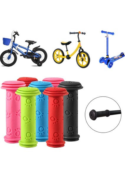 Siyah Stil 1 Çift Kauçuk Bisiklet Bisikleti Tutacak Kaymaz Su Geçirmez Üç Tekerlekli Scooter Çocuk Bisikleti Tutacağı Için Handlebar (Yurt Dışından) fiyatları