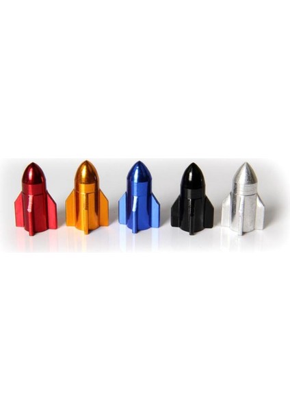 Huoxunshopc 1pc Rastgele Renk Stili Yeni Kask Valf Toz Kapak Alüminyum Alaşım Roket Şekil Yol Bisikleti Motorlu Bisiklet Araba Lastik Tekerlek Jant Gövdesi Hava Valf Toz Geçirmez Kapaklar (Yurt Dışından)