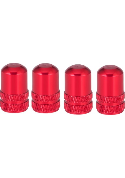 Kırmızı Schrader Vana Stili 4 Adet Mtb Bisiklet Aksesuarları Alüminyum Alaşımlı Toz Geçirmez Bisiklet Vana Kapağı Lastik Hava Karaderi Vana Kapakları (Yurt Dışından)