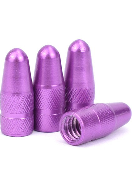 Mor Tarzı Alüminyum Alaşımlı Bisiklet Lastiği Presta Valf Kapak Koruyucu Mtb Yol Bisikleti Toz Geçirmez Presta Valf (Yurt Dışından)