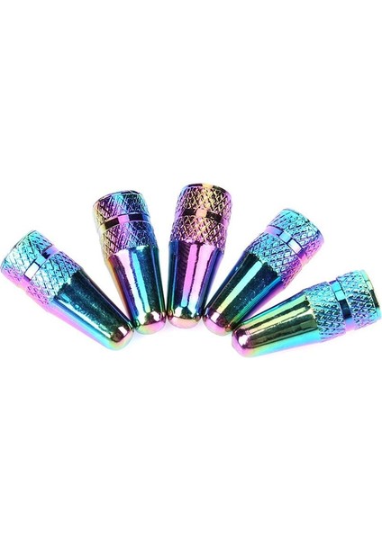 Mavi Stil 5 Adet Alüminyum Bisiklet Lastik Vana Kapağı Presta Bisiklet Lastik Vana Gövdesi Renkli Metal Toz Kapakları Bicicleta Aksesuarları (Yurt Dışından)