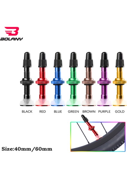 40MM Mavi 1 Çift Stili Bolany Bisiklet Valfı Mtb Yol Bisikleti Tüp Yok Lastik Dönüşümü Anodize Alüminyum Alaşımlı Sızdırmazlık Aksesuarları (Yurt Dışından)