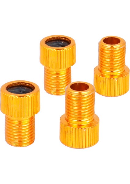 Altın 4 Adet Tarzı Bisiklet Anodize Alaşımlı Bisiklet Valf Adaptörü Presta'dan Schrader'a Dönüşüm Fv Av Nozül Dönüştürücü Pedal Çevirici (Yurt Dışından)