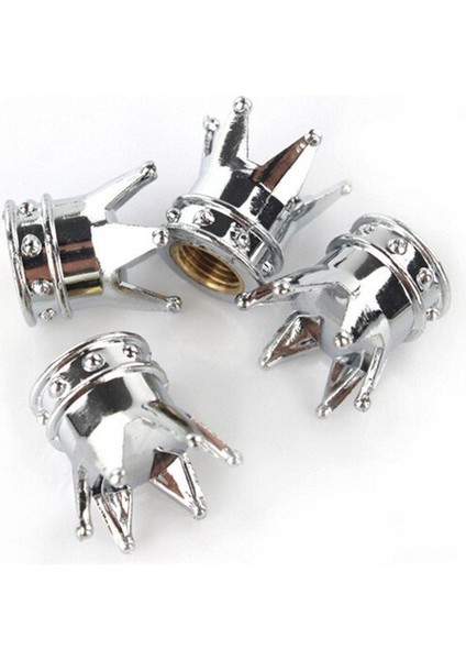 No.4 Tarzı 4 Adet Top Yıldız Taç Şekilli Bisiklet Lastik Tekerlek Gövde Hava Valf Kapağı Çoklu Bisiklet Lastik Valf Kapağı Zararlı Araç Kamyon Hava Geçirmez Kapaklar (Yurt Dışından)