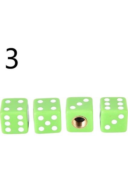 No.5 Tarzı 4 Adet Evrensel Zar Araba Lastik Hava Valf Kapağı Bisiklet Tekerleklerinde Araba Stil (Yurt Dışından) modelleri