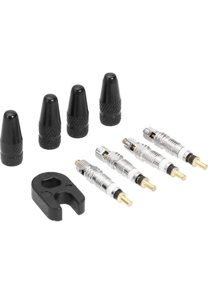 Siyah Stil Bisiklet Tamir Aracı Resta Vana Kapakları + Vana Çekirdekleri + Anahtar Aracı Bisiklet Vana Çekirdek Setleri Bisiklet Aksesuarları (Yurt Dışından)