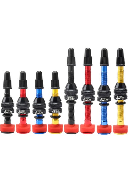 Mavi 40MM Tarzı Bisiklet Alaşım Tüplü Lastik Fv Presta Valf Gövdesi Mtb Yol Bisikleti Tüpsüz Jant C Alaşım Nipel Bakır Çekirdek Valf Plastik Kapak ile (Yurt Dışından)