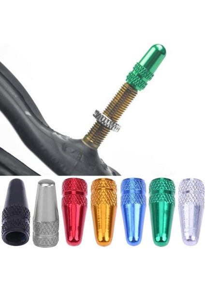 Titanyum Tarzı 5 Adet Bisiklet Basınç Valf Kapağı Toz Kapağı Alüminyum Bisiklet Presta Valf Kapakları Mtb Bisiklet Yol Bisikleti Aksesuarları Bisiklet Parçaları (Yurt Dışından)
