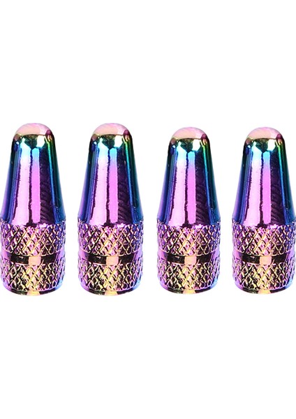 4 Adet Renk Stili 4 Adet Tekerlek Alüminyum Alaşım Vana Toz Kapakları Koruyucu Bisiklet Presta Kap Toz Geçirmez Bisiklet Aksesuarları (Yurt Dışından)