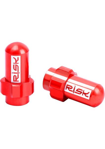Kırmızı FV18 Stili 2 Adet Risk Dağ Yol Bisikleti Lastik Valf Kapağı Alüminyum Alaşım Bisiklet Iç Lastik Fv Av Presta Schrader Valf Toz Kapağı (Yurt Dışından)