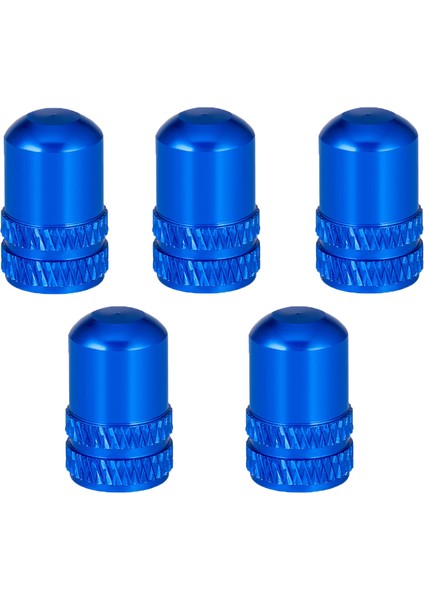 Mavi Schrader Vana Stili 5 Adet Mtb Dağ Bisikleti Alüminyum Alaşımlı Toz Geçirmez Bisiklet Valf Kapağı Lastik Hava Kapakı Valfler Kapak Bisiklet Aksesuarı Toz Kapağı (Yurt Dışından)