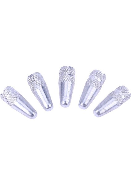 Gümüş Tarzı 5 Adet Alüminyum Bisiklet Presta Valf Kapakları - Yüksek Basınçlı Dikenli Lastik Valf Tozu Kapağı, Bisiklet Aksesuarı (Yurt Dışından)