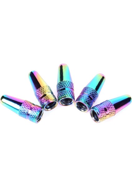 5 Adet Bisiklet Presta Valf Kapağı Alüminyum Bisiklet Valf Kapağı Gökkuşağı Renkleri Yüksek Basınçlı Dikenli Lastik Valf Tozu Kapağı Mtb Bisiklet Için (Yurt Dışından)