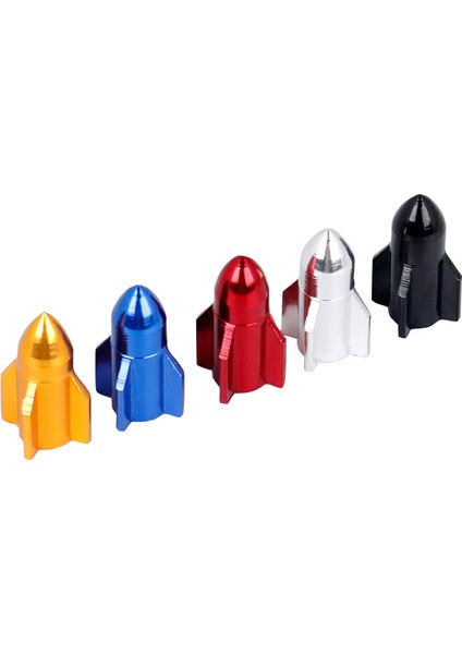 Altın 4 Adet Tarzı Bisiklet Schrader Vana Kapağı Roket Şekilli Lastik Nozül Adaptörü Av Kapak Eloksal Alaşımlı Kapak Döngü Valf Parçaları (Yurt Dışından) fiyatları