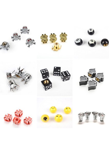 No.2 Tarzı 4 Adet Çoklu Bisiklet Lastik Vana Kapağı Zar Top Yıldız Taç Şekil Bisiklet Lastik Tekerlek Gövde Hava Valf Kapağı Otomobil Kamyon Hava Geçirmez Kapaklar (Yurt Dışından) indirimleri