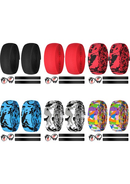 Mor Tarzı 6 Adet Yol Bisikleti Yapışkanlı Direksiyon Kayışı Bisiklet Kavrama Bandı Kamuflaj Bisiklet Bisiklet Kolu Kayışları (Yurt Dışından) fırsatları