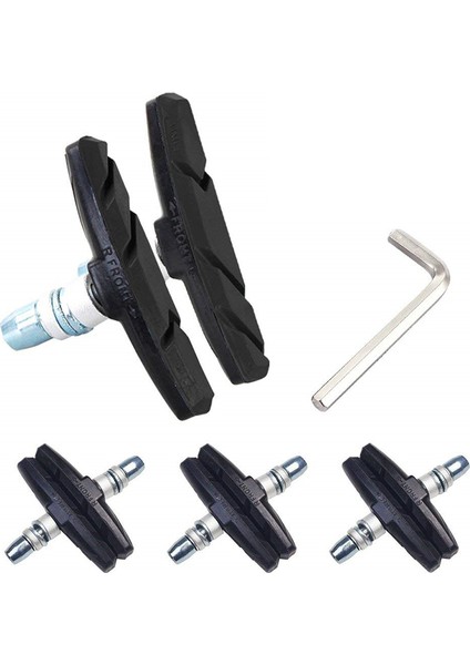 2 Mavi 1 Takım Stili Uzun Süreli Performans Için Dayanıklı Bisiklet Sessiz Fren Pedalları V Fren Tutucu Pedallar Ayakkabı Blokları Kauçuk Pedalar (Yurt Dışından) modelleri