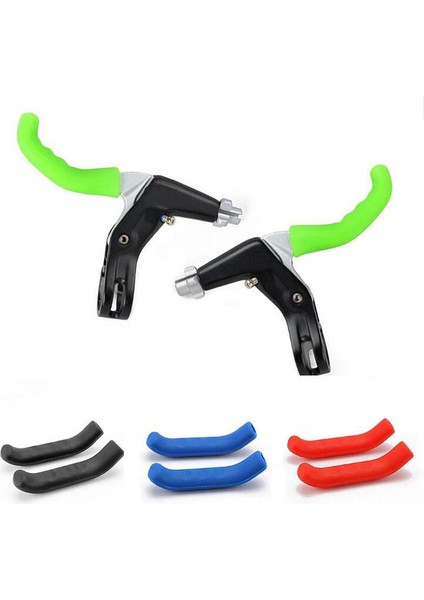 Kırmızı Stil 1 Çift Bisiklet Direksiyon Sapı Kapak Fren Kolu Kapağı Mtb Dağ Bisikleti Bisiklet Silikon Kaymaz Direksiyon Yumuşak Tutma (Yurt Dışından) fırsatları