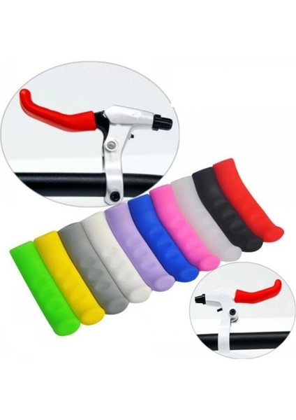 Kırmızı Stil 1 Çift Bisiklet Direksiyon Sapı Kapak Fren Kolu Kapağı Mtb Dağ Bisikleti Bisiklet Silikon Kaymaz Direksiyon Yumuşak Tutma (Yurt Dışından) indirimleri