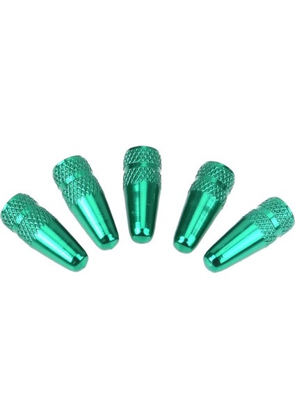 Yeşil Stil 5 Adet Alüminyum Bisiklet Presta Valf Kapakları - Yüksek Basınçlı Dikenli Lastik Valf Tozu Kapağı, Bisiklet Aksesuarı (Yurt Dışından)