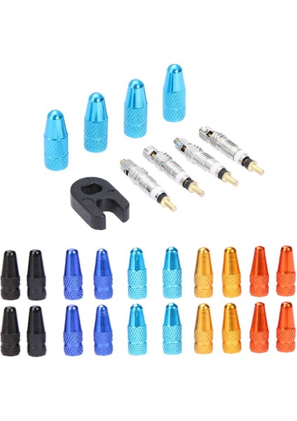 Kırmızı Stil Bisiklet Tamir Aracı Yedek Vana Sapı Kapakları + Vana Çekirdekleri + Anahtar Aracı Bisiklet Vana Çekirdek Kiti Bisiklet Aksesuarları (Yurt Dışından) fiyatları