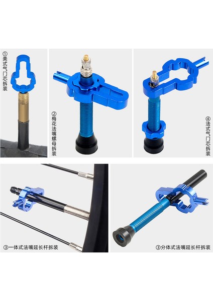 Tip B - 4'ü 1 Arada Stil Yol Mtb Bisiklet Valf Anahtarı Taşınabilir Çok Fonksiyonlu Bisiklet Schrader Presta Valf Çekirdek Sökme Montaj Araçları (Yurt Dışından) indirimleri