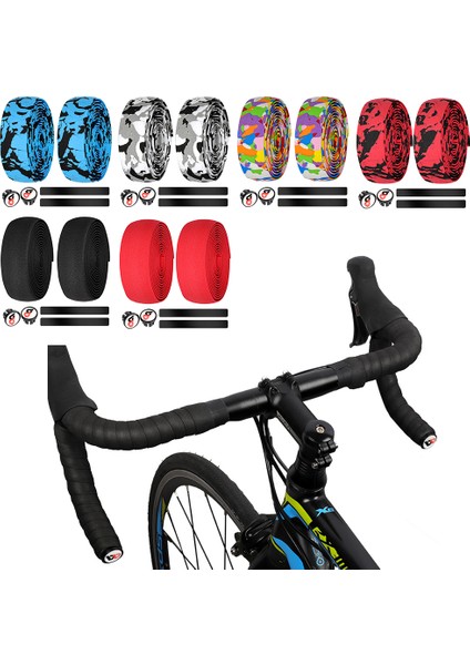 Çoklu Stil 6 Adet Yol Bisikleti Yapışkanlı Direksiyon Kayışı Bisiklet Kavrama Bandı Kamuflaj Bisiklet Bisiklet Kolu Kayışları (Yurt Dışından) fiyatları