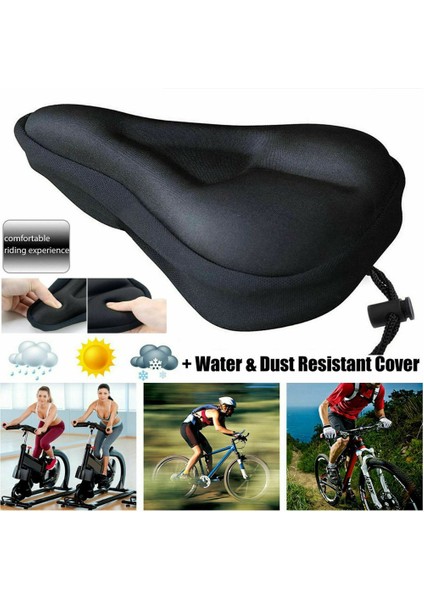 Siyah Stil 3D Yumuşak Kalın Bisiklet Koltukluğu Nefes Alabilen Bisiklet Koltuk Örtüsü Konforlu Köpük Koltuk Dağ Bisikleti Bisiklet Pedalı Yastık Kılıfı (Yurt Dışından) fiyatları