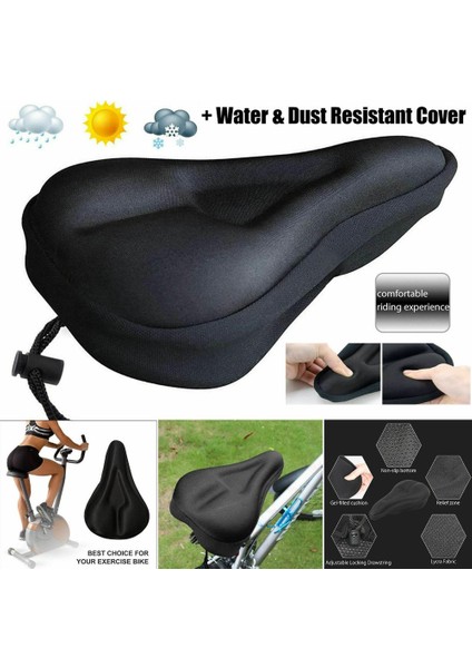 Siyah Stil 3D Yumuşak Kalın Bisiklet Koltukluğu Nefes Alabilen Bisiklet Koltuk Örtüsü Konforlu Köpük Koltuk Dağ Bisikleti Bisiklet Pedalı Yastık Kılıfı (Yurt Dışından) modelleri