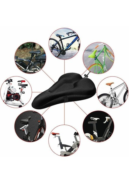 Siyah Stil 3D Yumuşak Kalın Bisiklet Koltukluğu Nefes Alabilen Bisiklet Koltuk Örtüsü Konforlu Köpük Koltuk Dağ Bisikleti Bisiklet Pedalı Yastık Kılıfı (Yurt Dışından) fırsatları