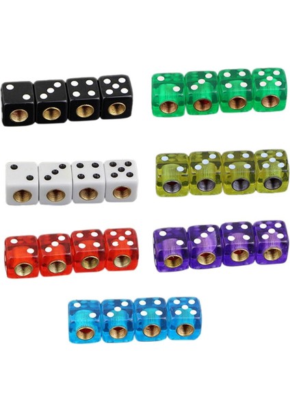 Siyah Stil 4 Adet Zar Şekilli Araba Tekerlek Lastik Hava Vana Gövde Kapağı Toz Kapağı Bisiklet Vana (Yurt Dışından) fiyatları