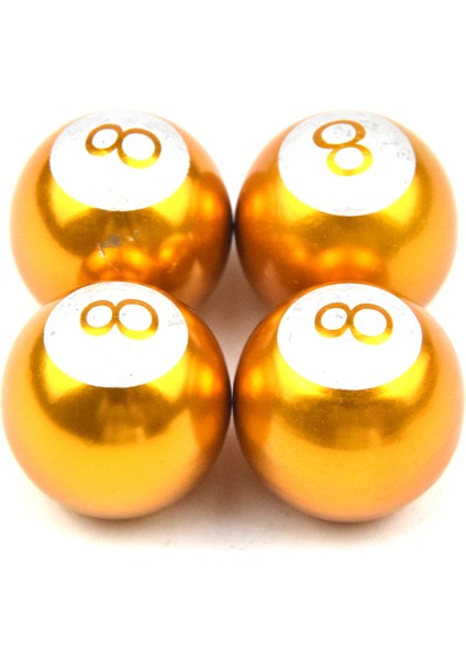 Altın Top Stili Çanta Evrensel Top Lastik Valf Kapakları Oto Araba Kamyon Dağ Bisikleti Bilardo Havuz 8 Top Lastik Lastik Hava Valf Gövdesi Tekerlek Kapakları (Yurt Dışından)