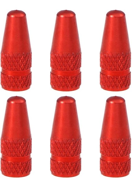 Kırmızı 6 Adet Tarzı Mtb Yol Bisikleti Dağ Bisikleti Lastik Hava Valfı Kapakları - 6 Adet (Yurt Dışından)