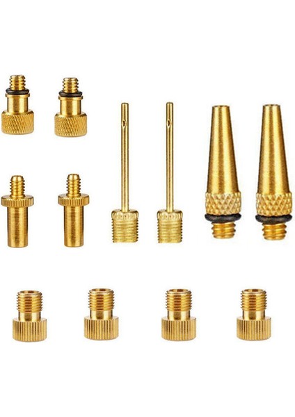 Sarı Stil Vana Adaptör Seti Bisiklet Arabası Vana Adaptörü Kit Seti Hava Kompresörü Bisiklet Pompası Bisiklet Aksesuarları Altın EDF88 (Yurt Dışından)