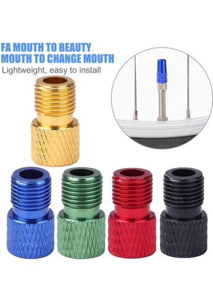 Altın Tarzı 1 Adet Mtb Bisiklet Pompası Valf Dönüştürücü Sabit Dişli Alüminyum Alaşım Bisiklet Presta'dan Schrader Vana Adaptörü Bisiklet Lastik Tüp Araçları (Yurt Dışından) modelleri