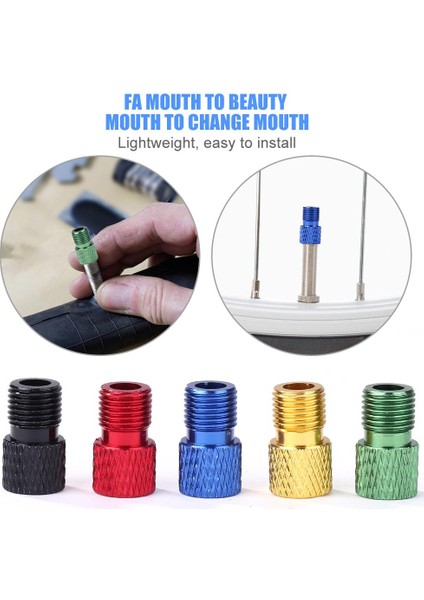 Altın Tarzı 1 Adet Mtb Bisiklet Pompası Valf Dönüştürücü Sabit Dişli Alüminyum Alaşım Bisiklet Presta'dan Schrader Vana Adaptörü Bisiklet Lastik Tüp Araçları (Yurt Dışından) indirimleri